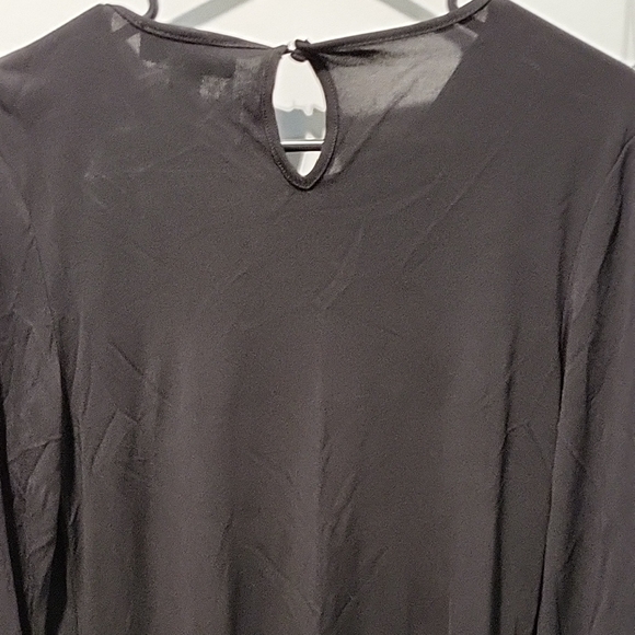 INC International Concepts Black Dress with Embellished Neckline - Picture 5 of 6